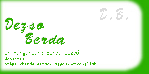 dezso berda business card